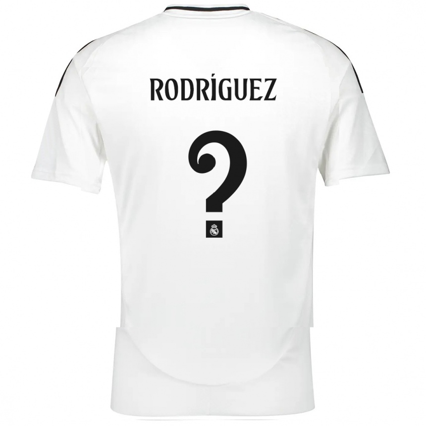 Niño Fútbol Camiseta Álvaro Rodríguez #0 Blanco 1ª Equipación 2024/25 México