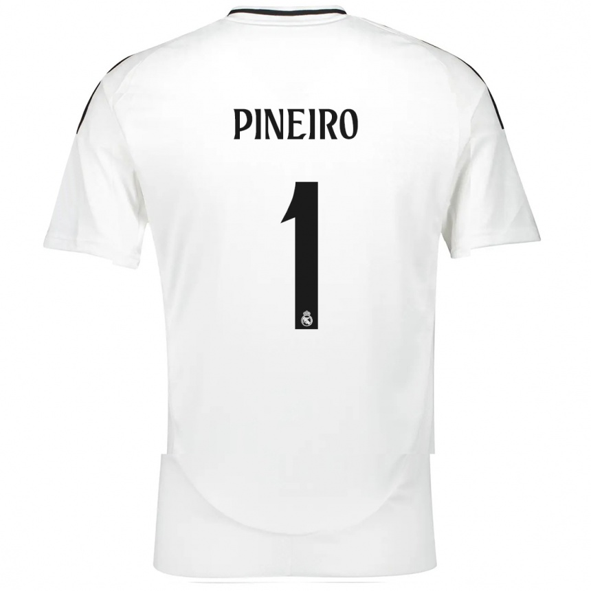 Niño Fútbol Camiseta Diego Pineiro #1 Blanco 1ª Equipación 2024/25 México