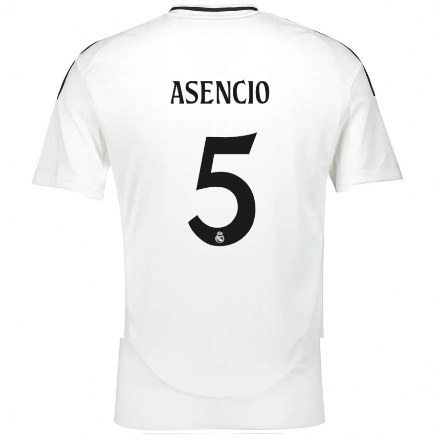 Niño Fútbol Camiseta Raul Asencio #5 Blanco 1ª Equipación 2024/25 México