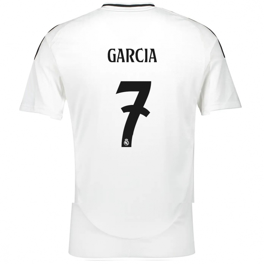 Niño Fútbol Camiseta Gonzalo Garcia #7 Blanco 1ª Equipación 2024/25 México