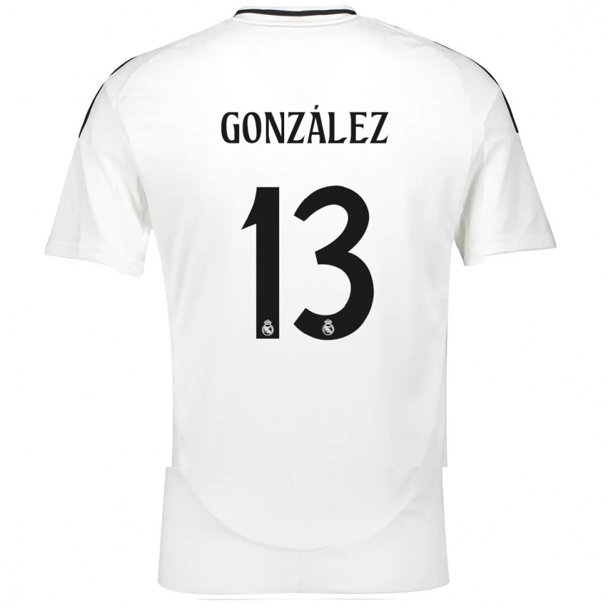 Niño Fútbol Camiseta Fran González #13 Blanco 1ª Equipación 2024/25 México