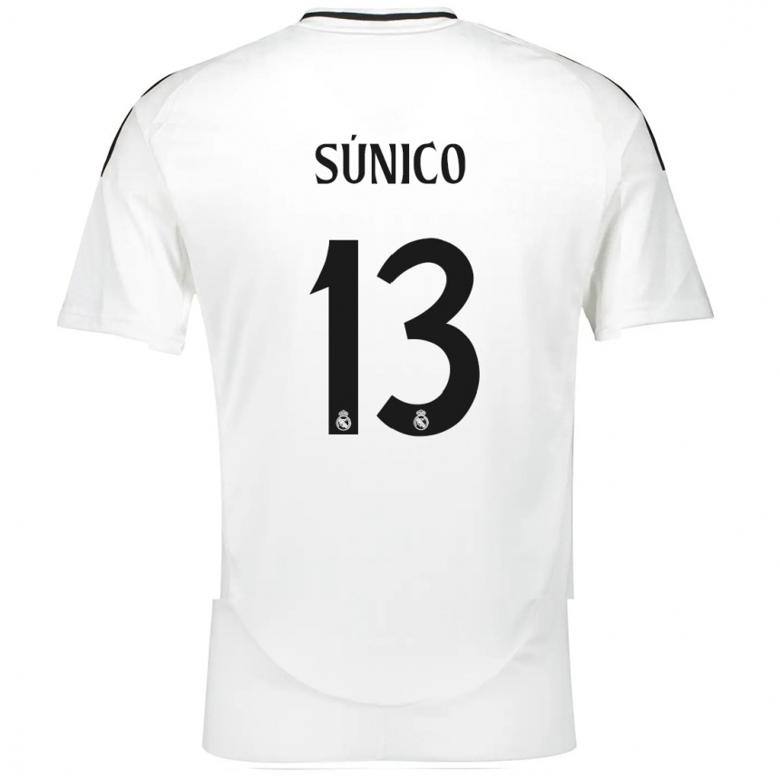 Niño Fútbol Camiseta Guille Súnico #13 Blanco 1ª Equipación 2024/25 México