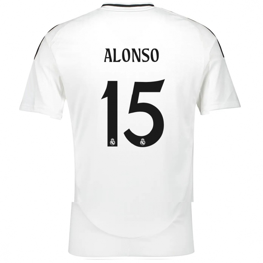 Niño Fútbol Camiseta Borja Alonso #15 Blanco 1ª Equipación 2024/25 México