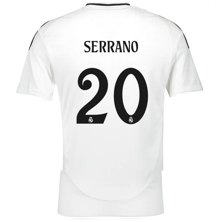 Niño Fútbol Camiseta Manu Serrano #20 Blanco 1ª Equipación 2024/25 México