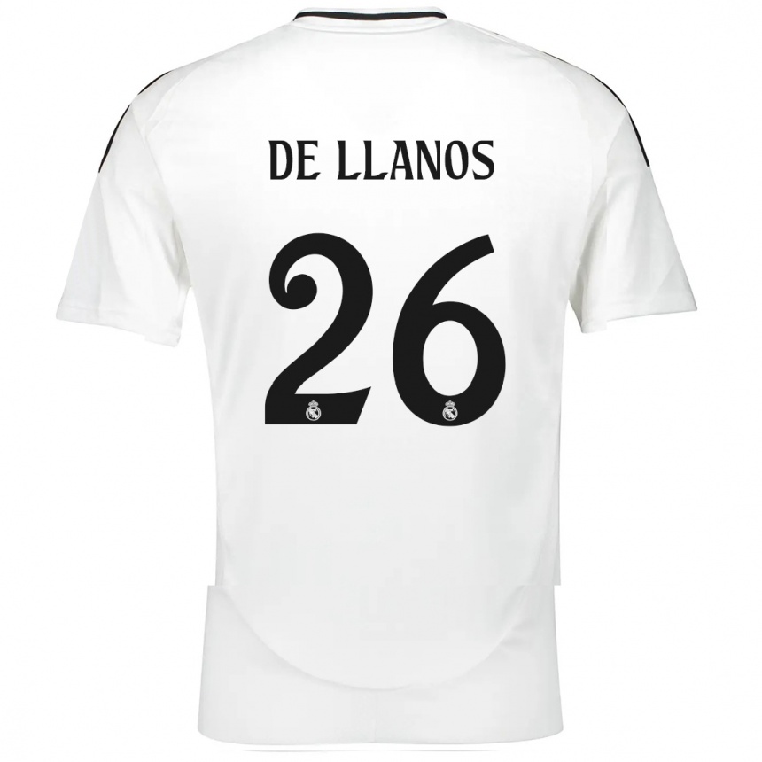 Niño Fútbol Camiseta Hugo De Llanos #26 Blanco 1ª Equipación 2024/25 México