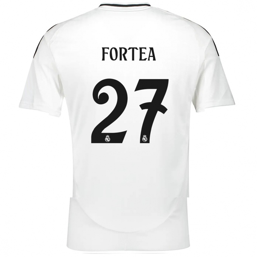 Niño Fútbol Camiseta Jesús Fortea #27 Blanco 1ª Equipación 2024/25 México