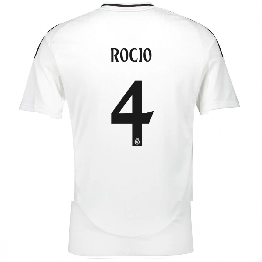 Niño Fútbol Camiseta Rocio Galvez #4 Blanco 1ª Equipación 2024/25 México