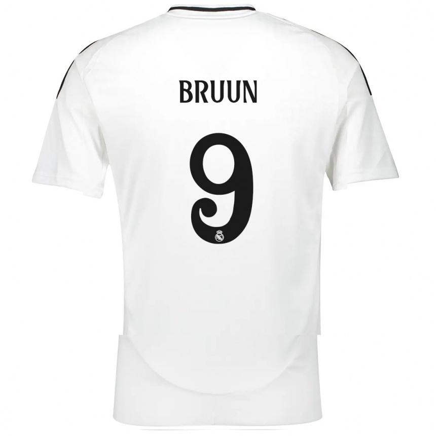 Niño Fútbol Camiseta Signe Bruun #9 Blanco 1ª Equipación 2024/25 México