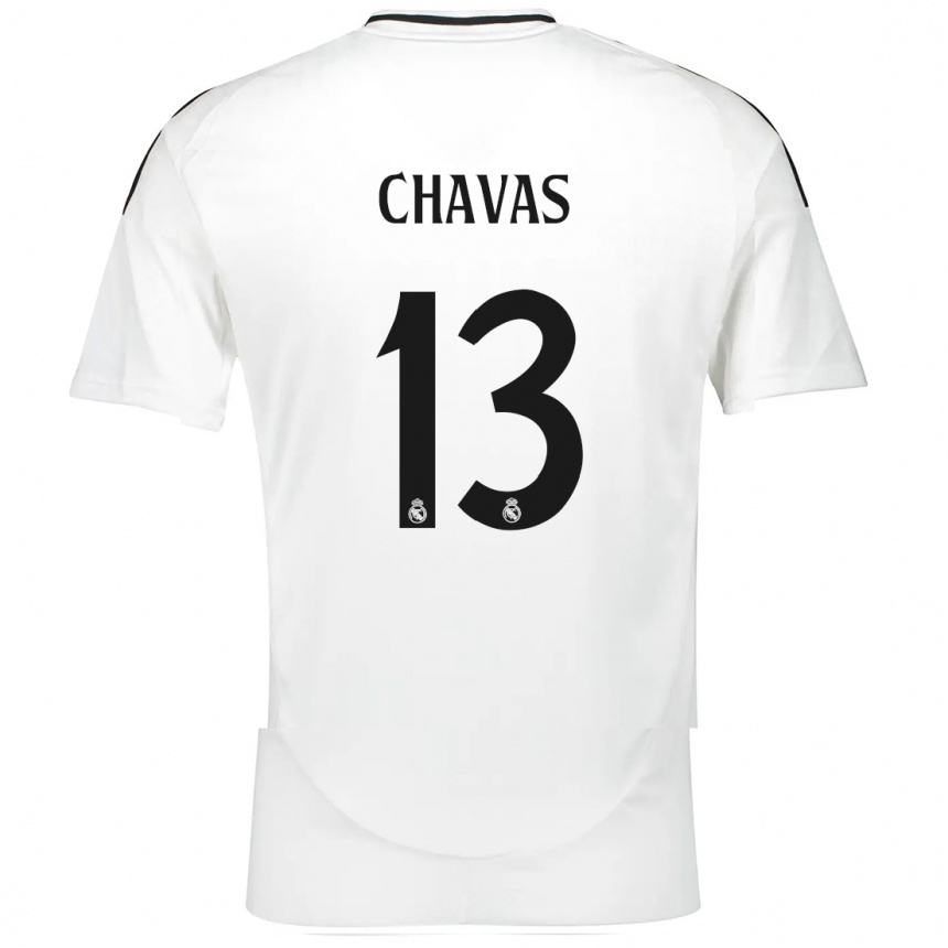 Niño Fútbol Camiseta Mylène Chavas #13 Blanco 1ª Equipación 2024/25 México