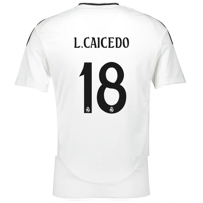 Niño Fútbol Camiseta Linda Caicedo #18 Blanco 1ª Equipación 2024/25 México