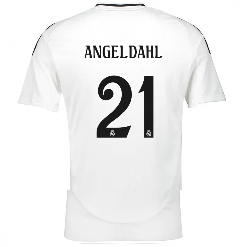 Niño Fútbol Camiseta Filippa Angeldahl #21 Blanco 1ª Equipación 2024/25 México