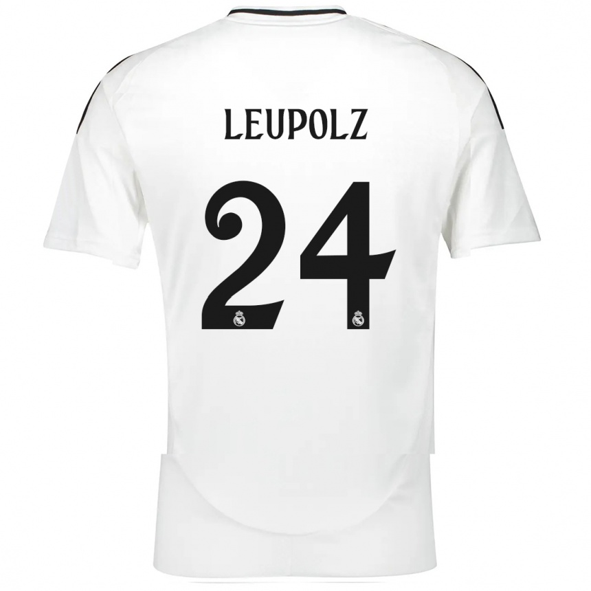 Niño Fútbol Camiseta Melanie Leupolz #24 Blanco 1ª Equipación 2024/25 México