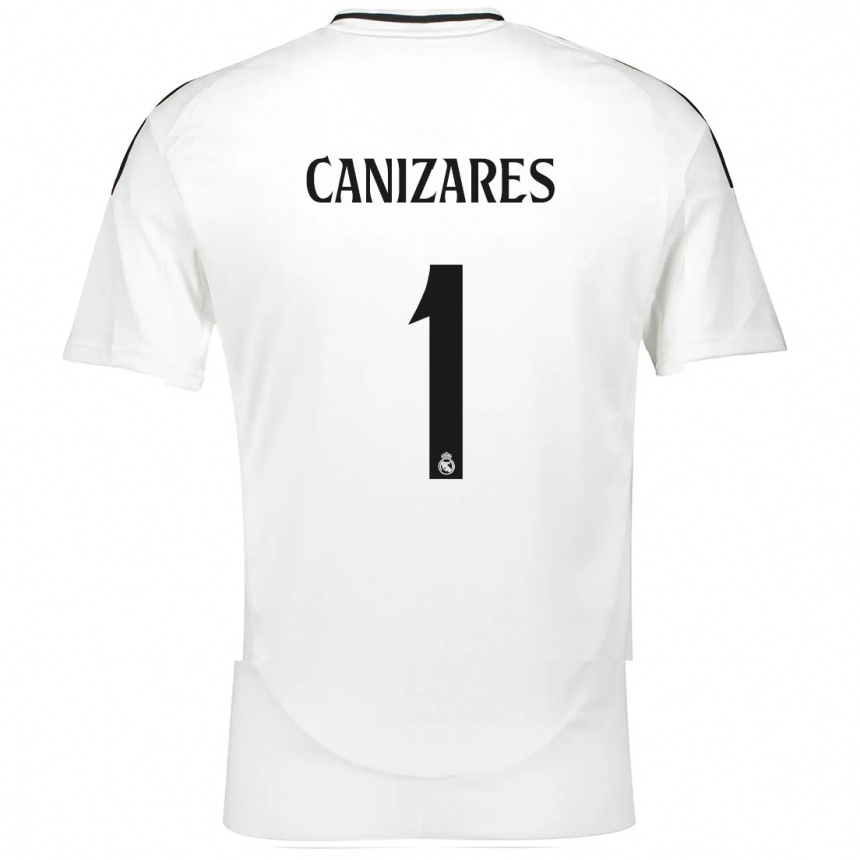 Niño Fútbol Camiseta Lucas Cañizares #1 Blanco 1ª Equipación 2024/25 México