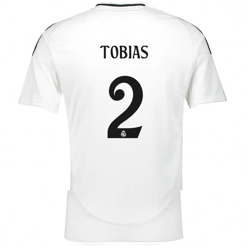 Niño Fútbol Camiseta Vinícius Tobias #2 Blanco 1ª Equipación 2024/25 México