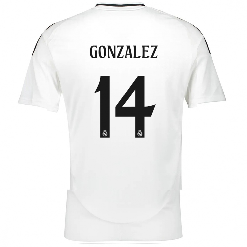 Niño Fútbol Camiseta David González #14 Blanco 1ª Equipación 2024/25 México