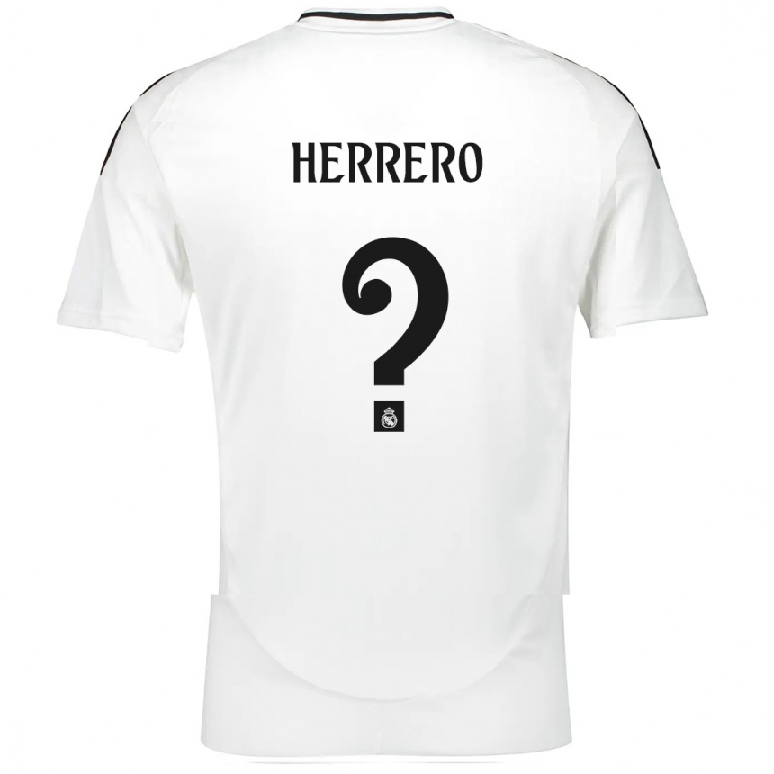 Niño Fútbol Camiseta Enrique Herrero #0 Blanco 1ª Equipación 2024/25 México