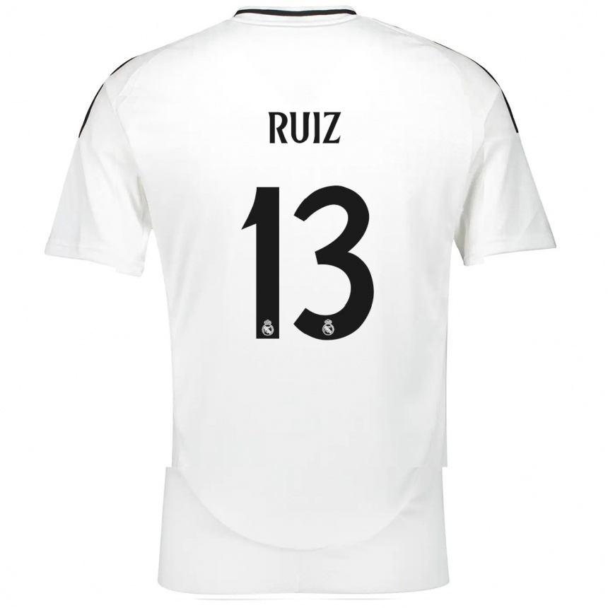 Niño Fútbol Camiseta Guillermo Ruiz #13 Blanco 1ª Equipación 2024/25 México