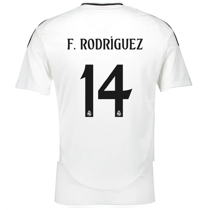 Niño Fútbol Camiseta Fer Rodríguez #14 Blanco 1ª Equipación 2024/25 México