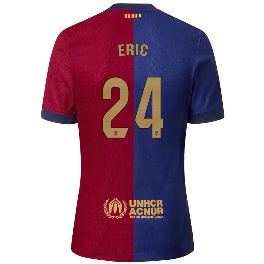 Niño Fútbol Camiseta Eric Garcia #24 Azul Rojo 1ª Equipación 2024/25 México