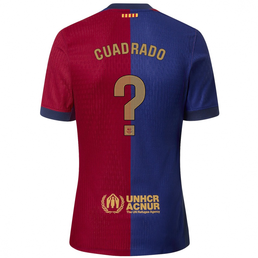 Niño Fútbol Camiseta Adrián Cuadrado #0 Azul Rojo 1ª Equipación 2024/25 México