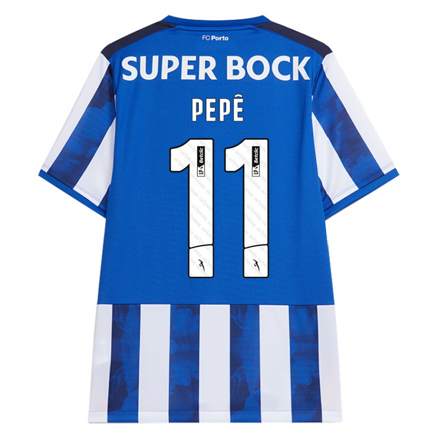 Niño Fútbol Camiseta Pepe #11 Azul Blanco 1ª Equipación 2024/25 México