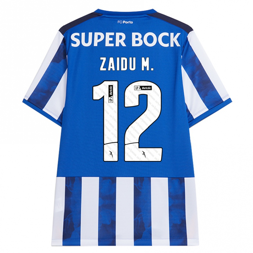 Niño Fútbol Camiseta Zaidu #12 Azul Blanco 1ª Equipación 2024/25 México