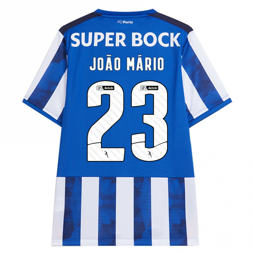 Niño Fútbol Camiseta Joao Mario #23 Azul Blanco 1ª Equipación 2024/25 México