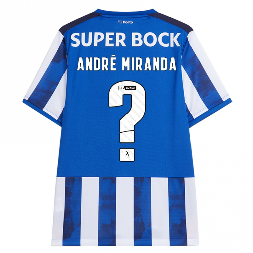 Niño Fútbol Camiseta André Miranda #0 Azul Blanco 1ª Equipación 2024/25 México