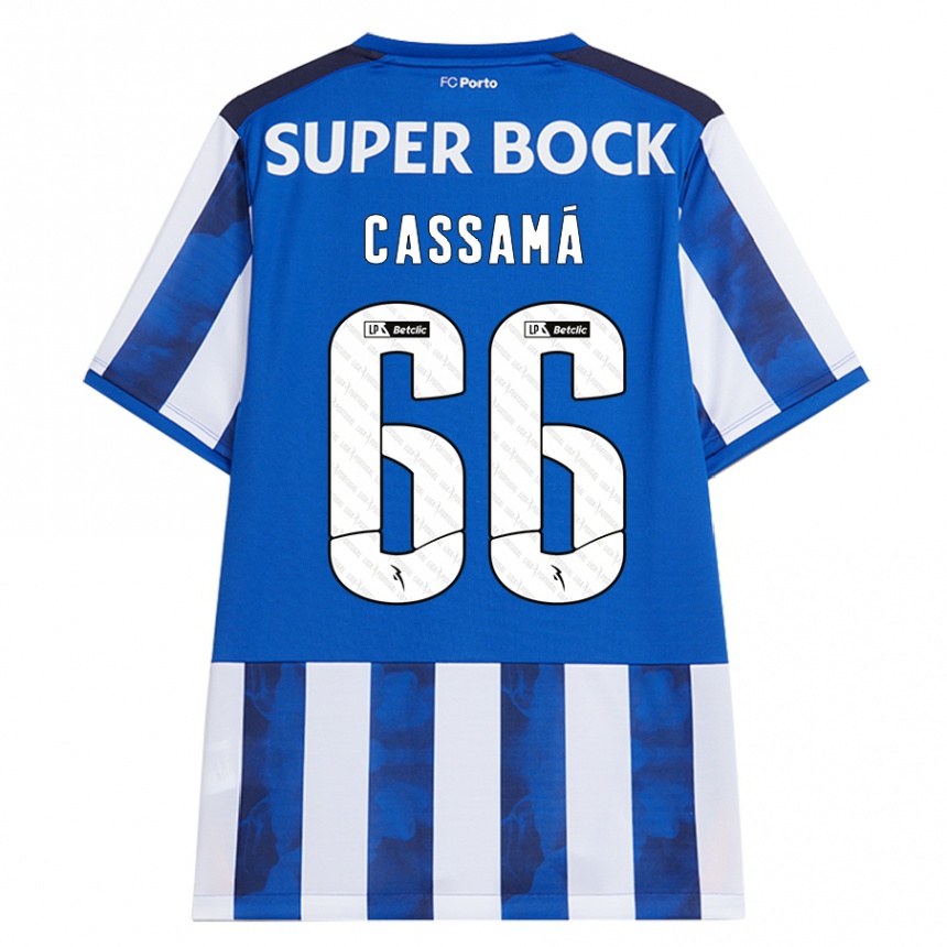 Niño Fútbol Camiseta Adramane Cassamá #66 Azul Blanco 1ª Equipación 2024/25 México