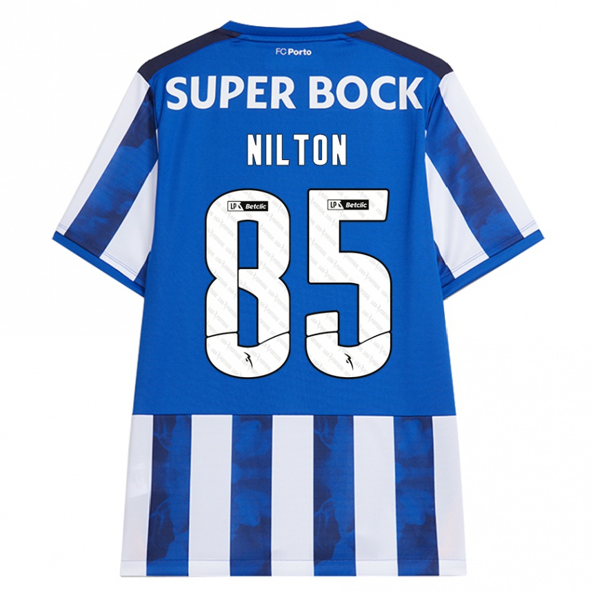 Niño Fútbol Camiseta Nilton #85 Azul Blanco 1ª Equipación 2024/25 México