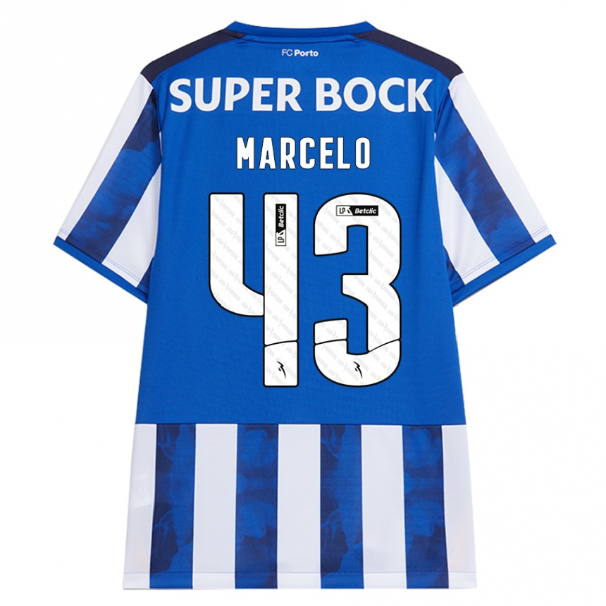 Niño Fútbol Camiseta Joao Marcelo #43 Azul Blanco 1ª Equipación 2024/25 México