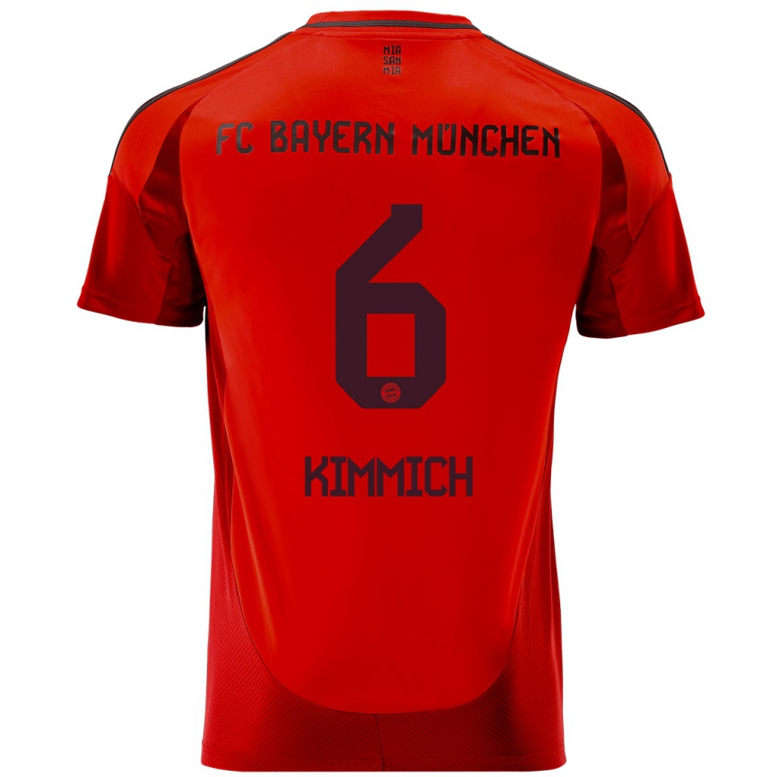 Niño Fútbol Camiseta Joshua Kimmich #6 Rojo 1ª Equipación 2024/25 México