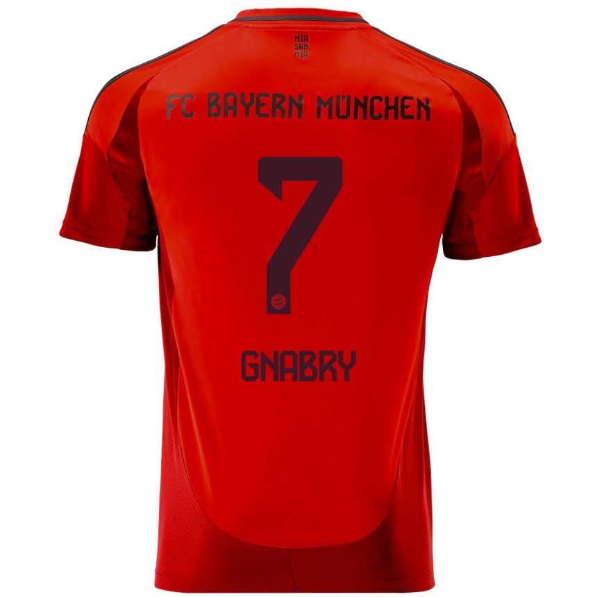 Niño Fútbol Camiseta Serge Gnabry #7 Rojo 1ª Equipación 2024/25 México