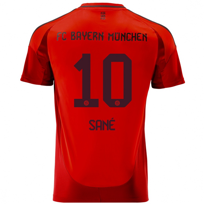 Niño Fútbol Camiseta Leroy Sane #10 Rojo 1ª Equipación 2024/25 México