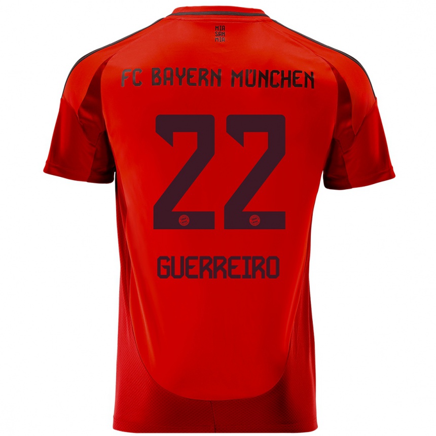 Niño Fútbol Camiseta Raphael Guerreiro #22 Rojo 1ª Equipación 2024/25 México