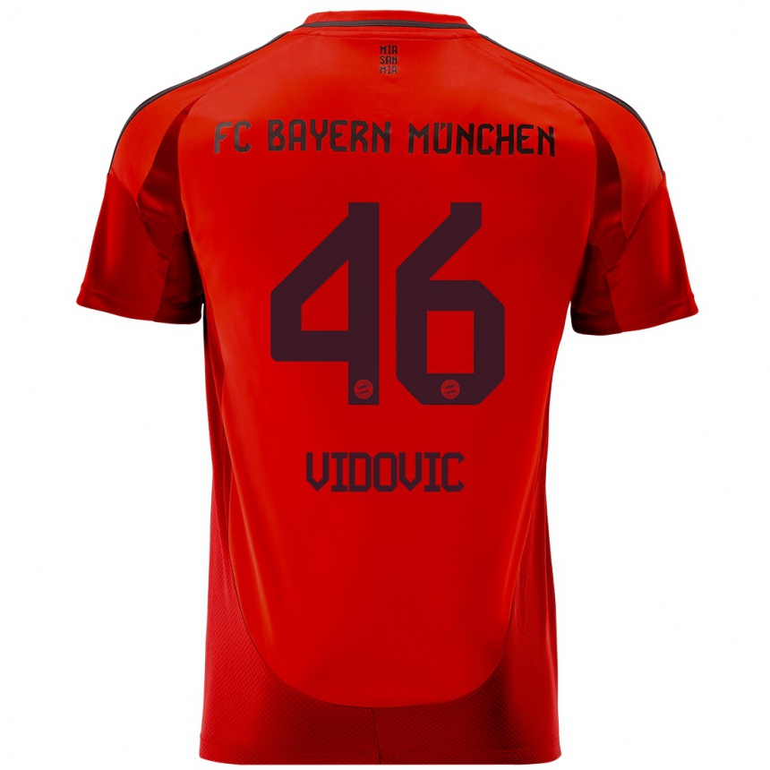 Niño Fútbol Camiseta Gabriel Vidovic #46 Rojo 1ª Equipación 2024/25 México