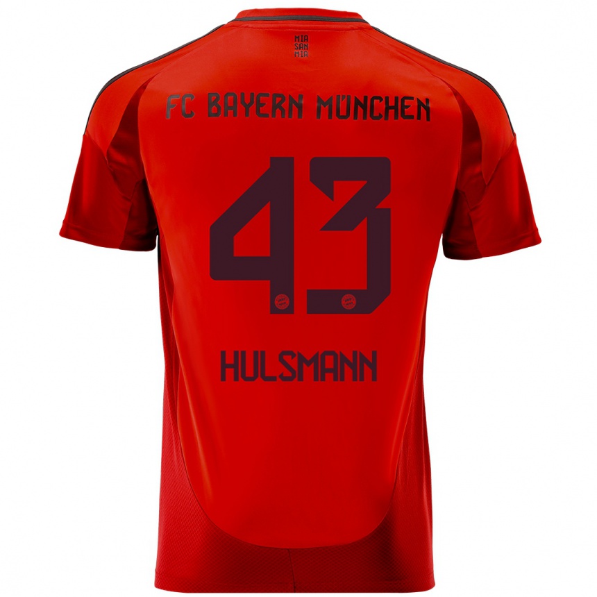 Niño Fútbol Camiseta Tom Hulsmann #43 Rojo 1ª Equipación 2024/25 México