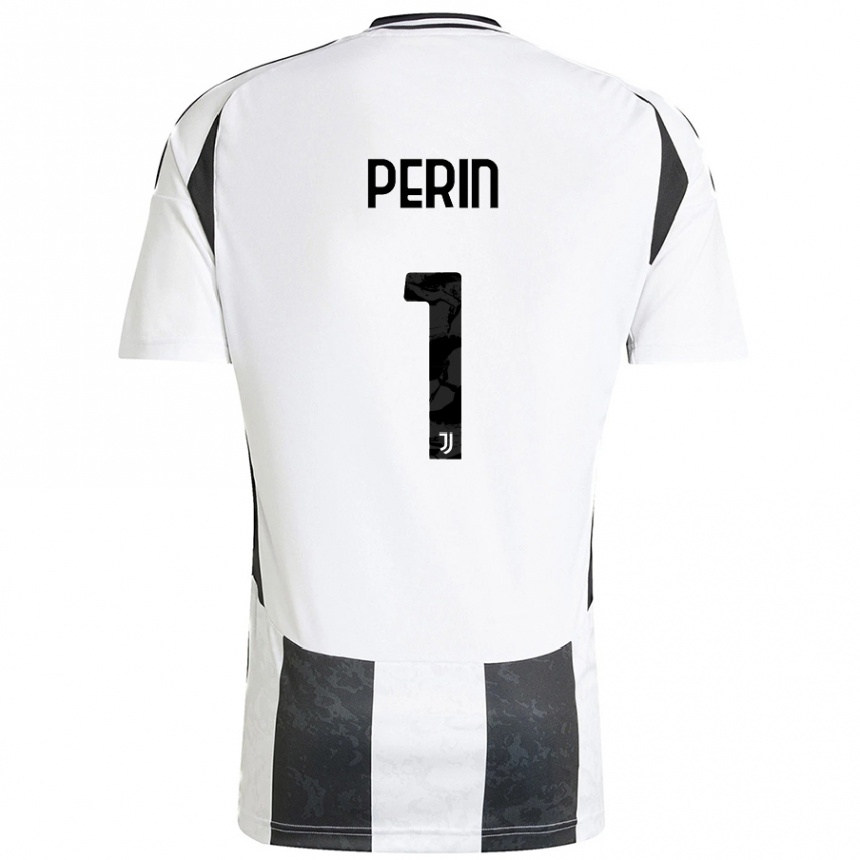 Niño Fútbol Camiseta Mattia Perin #1 Blanco Negro 1ª Equipación 2024/25 México