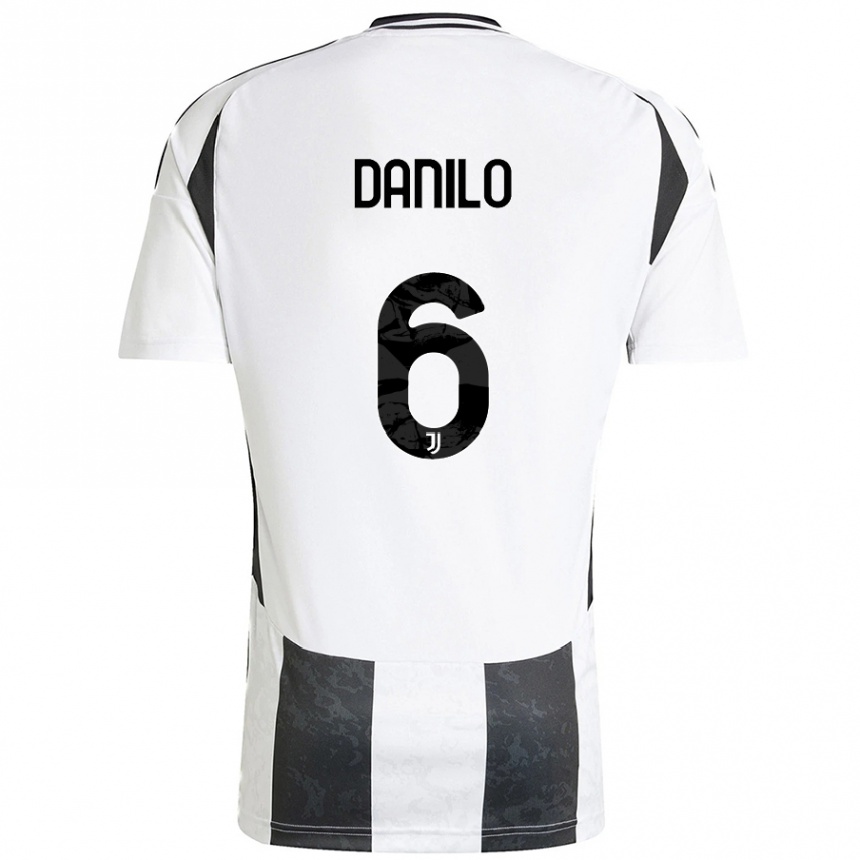 Niño Fútbol Camiseta Danilo #6 Blanco Negro 1ª Equipación 2024/25 México