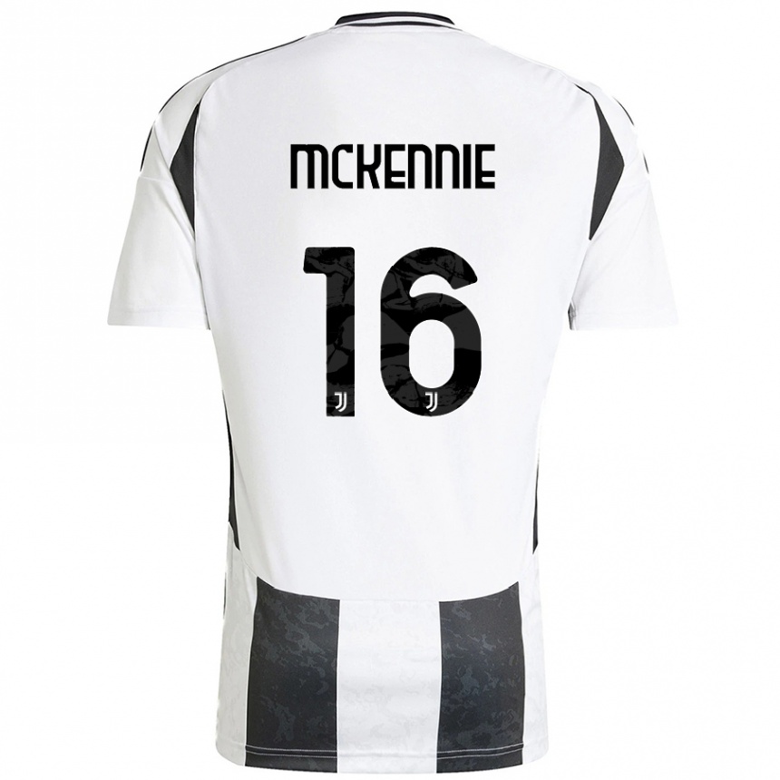 Niño Fútbol Camiseta Weston Mckennie #16 Blanco Negro 1ª Equipación 2024/25 México