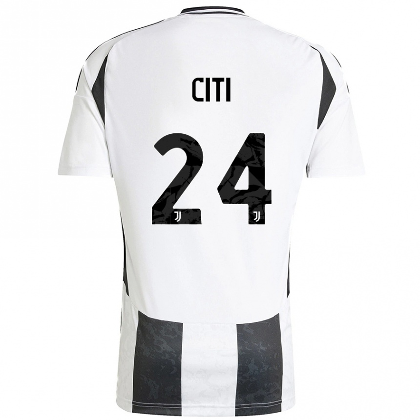 Niño Fútbol Camiseta Alessandro Citi #24 Blanco Negro 1ª Equipación 2024/25 México