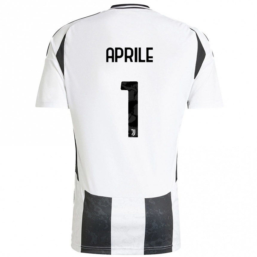 Niño Fútbol Camiseta Roberta Aprile #1 Blanco Negro 1ª Equipación 2024/25 México