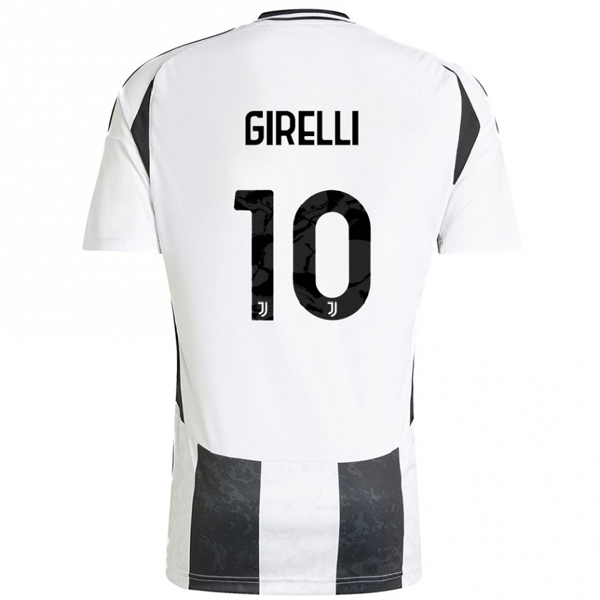 Niño Fútbol Camiseta Cristiana Girelli #10 Blanco Negro 1ª Equipación 2024/25 México