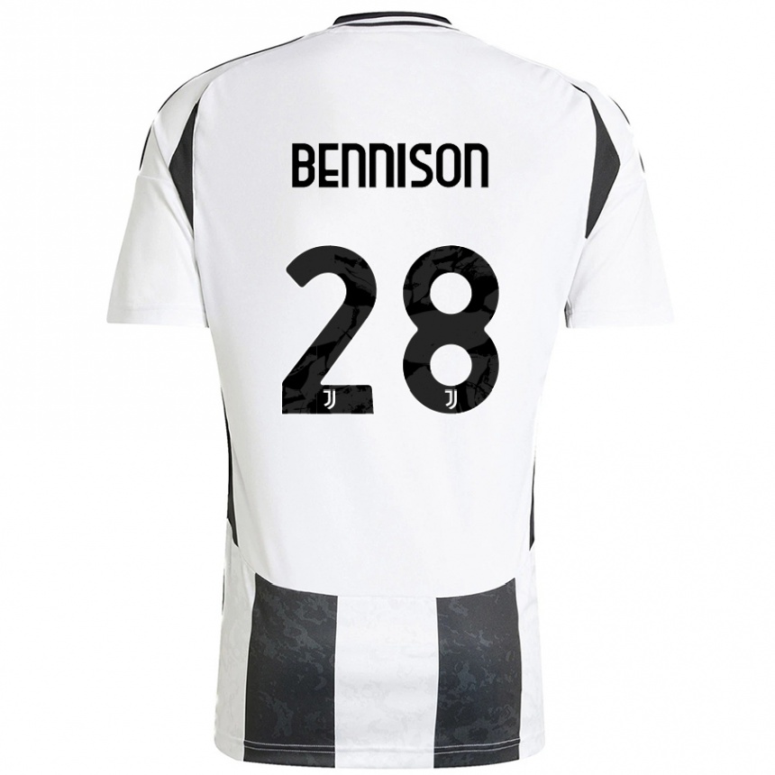 Niño Fútbol Camiseta Hanna Bennison #28 Blanco Negro 1ª Equipación 2024/25 México