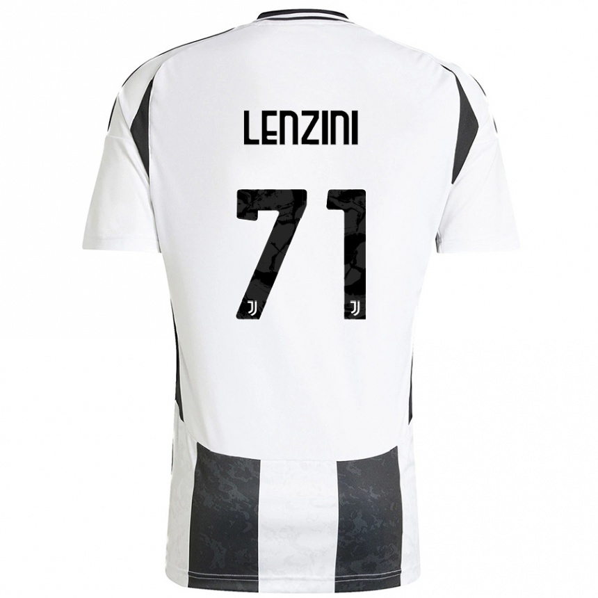 Niño Fútbol Camiseta Martina Lenzini #71 Blanco Negro 1ª Equipación 2024/25 México