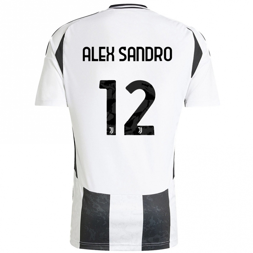 Niño Fútbol Camiseta Alex Sandro #12 Blanco Negro 1ª Equipación 2024/25 México