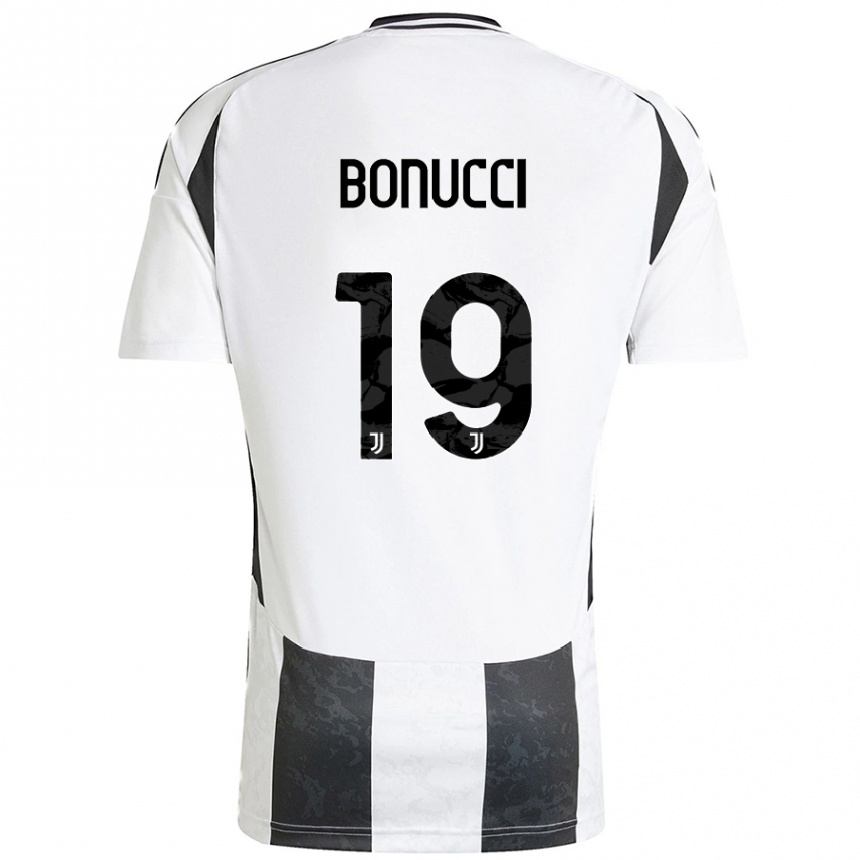 Niño Fútbol Camiseta Leonardo Bonucci #19 Blanco Negro 1ª Equipación 2024/25 México