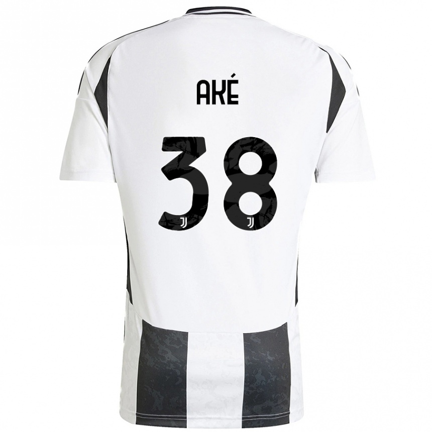 Niño Fútbol Camiseta Marley Ake #38 Blanco Negro 1ª Equipación 2024/25 México