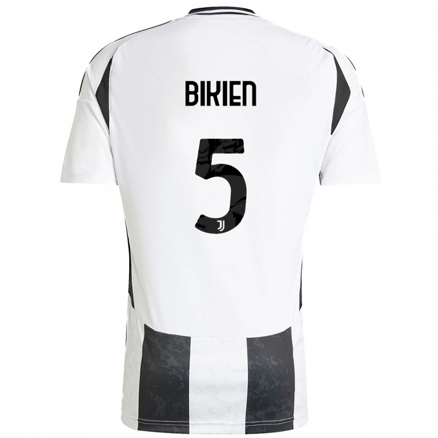 Niño Fútbol Camiseta Felix Nzouango Bikien #5 Blanco Negro 1ª Equipación 2024/25 México