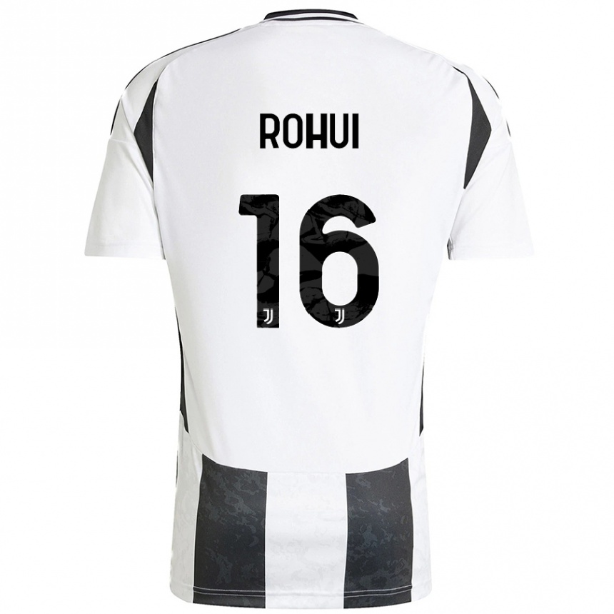 Niño Fútbol Camiseta Jonas Rohui #16 Blanco Negro 1ª Equipación 2024/25 México